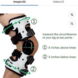 Black and White Right Knee Brace